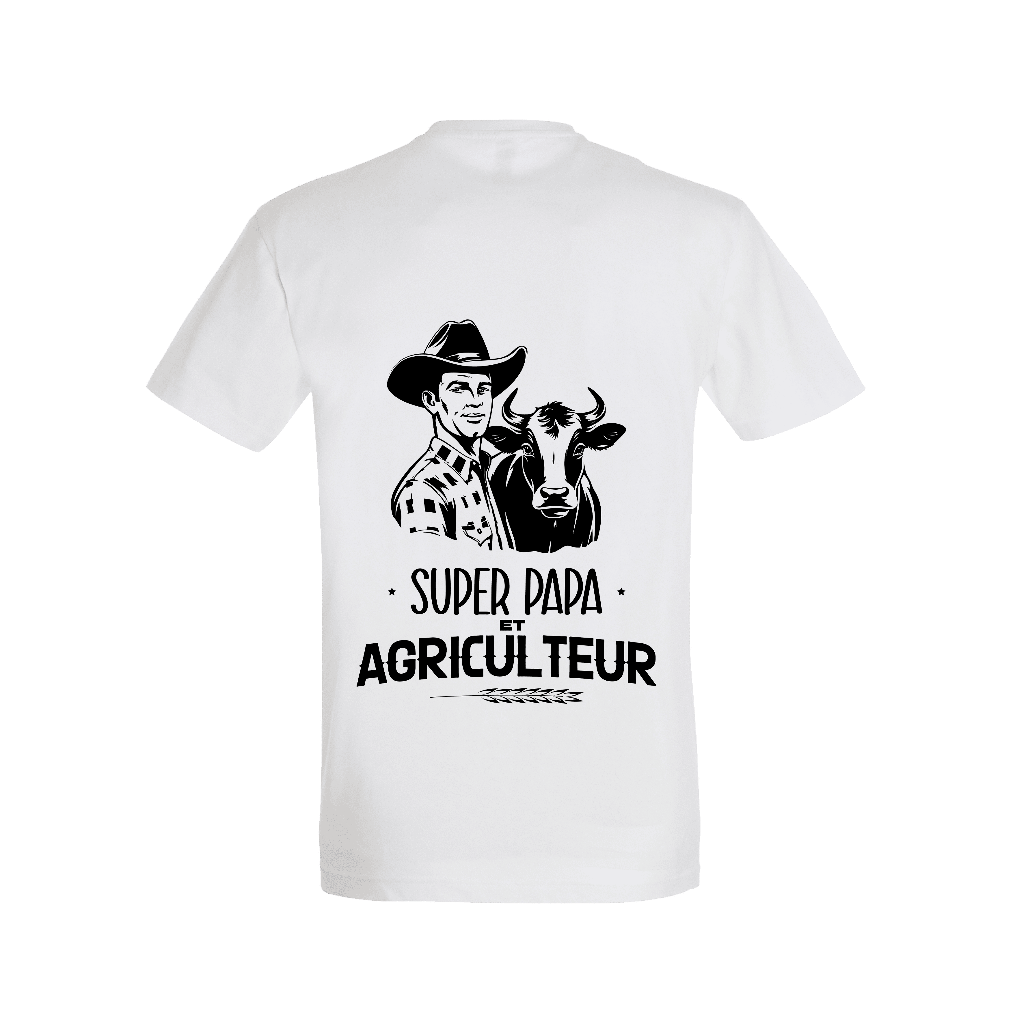 T-shirt Super papa et Agriculteur