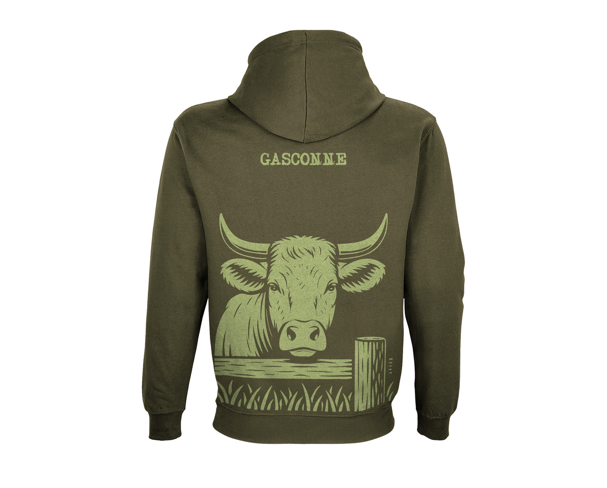 Sweat Vache Gasconne Kaki