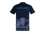 T-shirt Vache Blanc-bleu