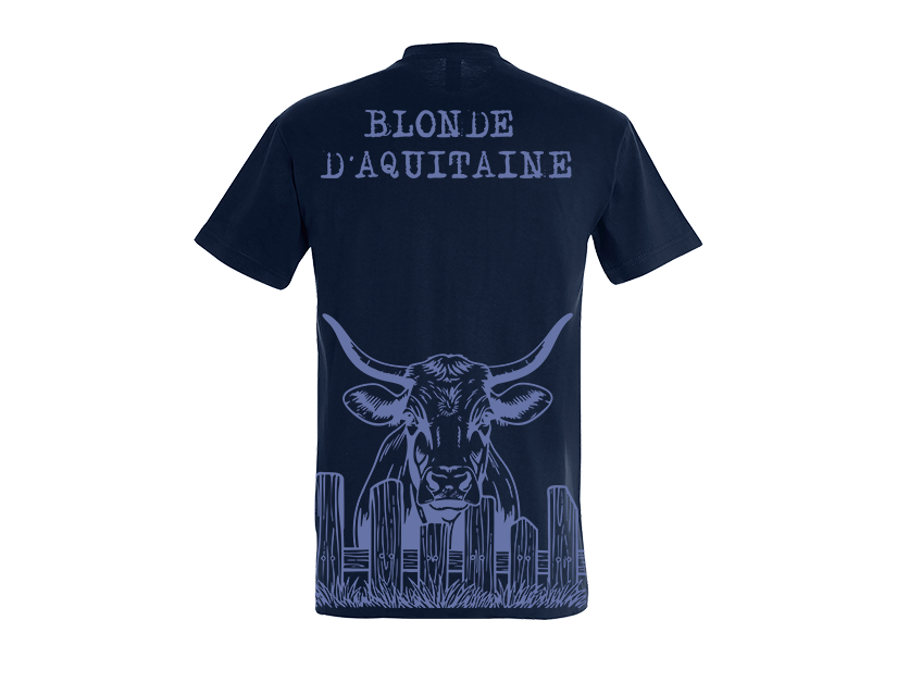 T-shirt Vache Blonde D'aquitaine - COQ AGRI