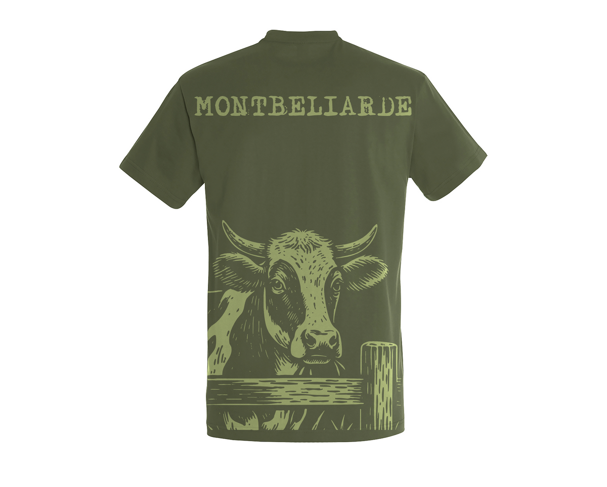 T-shirt Vache Montbéliarde Kaki