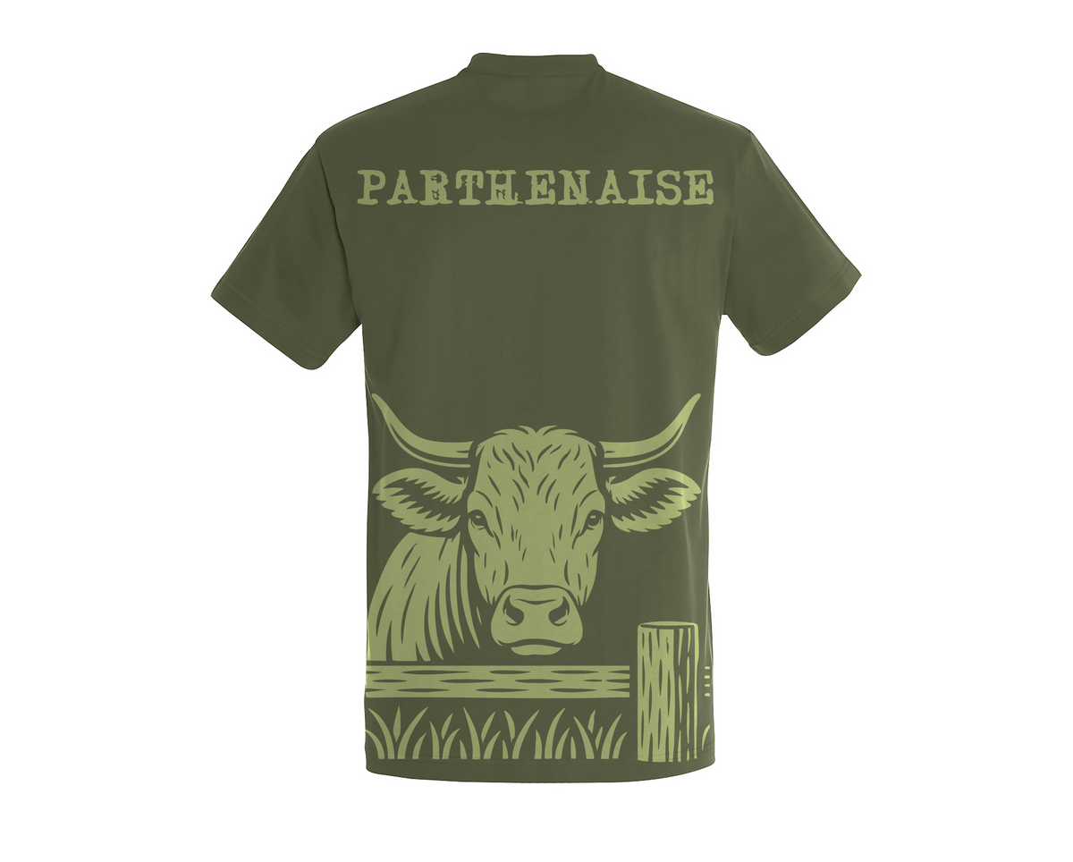 T-shirt Vache Parthenaise Kaki