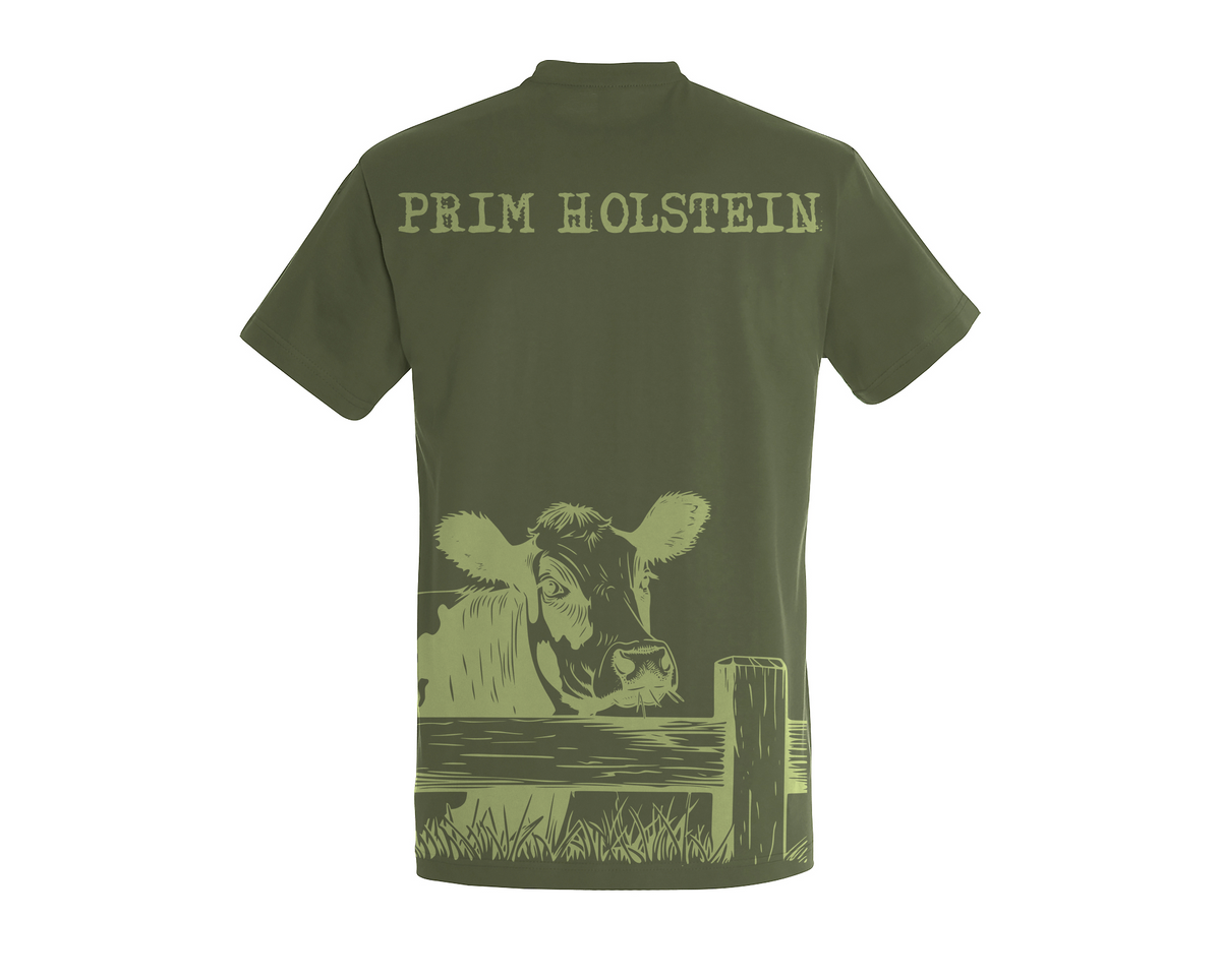 T-shirt Vache Prim Holstein Kaki