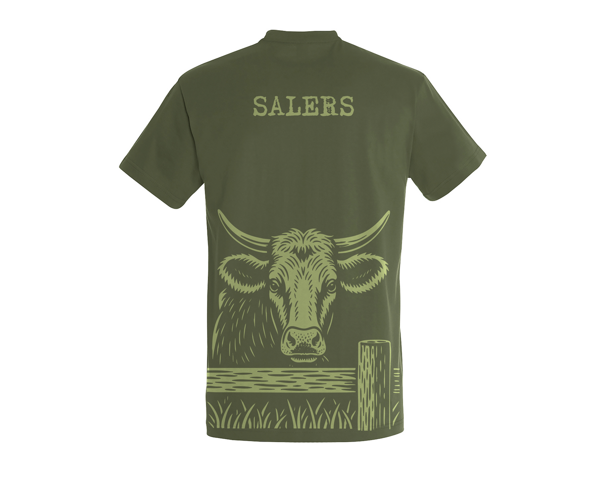 T-shirt Vache Salers Kaki
