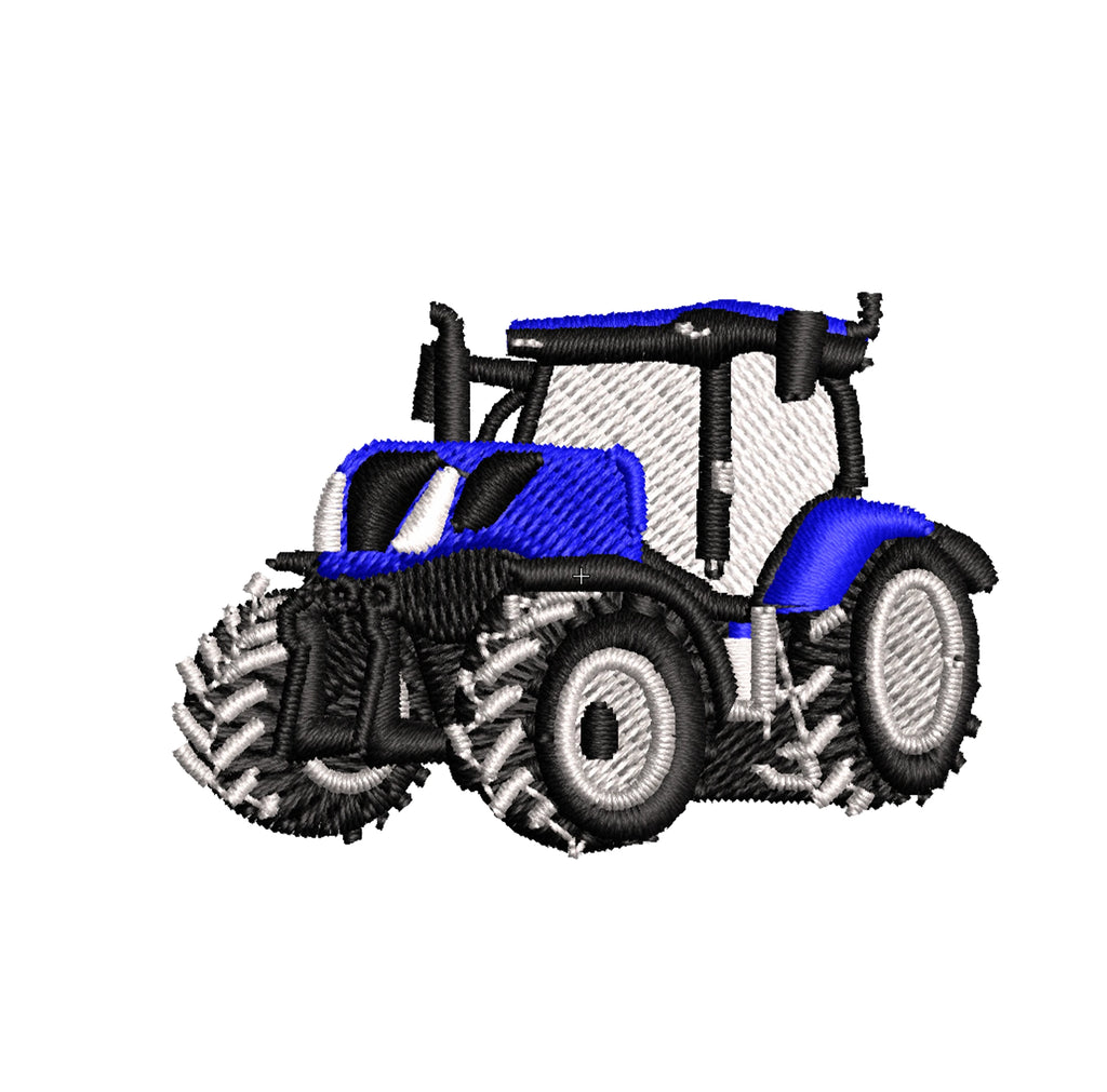 Sweat à capuche - New Holland T7 - détail broderie blanc