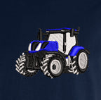 Polo - New Holland T7 - détail broderie bleu marine
