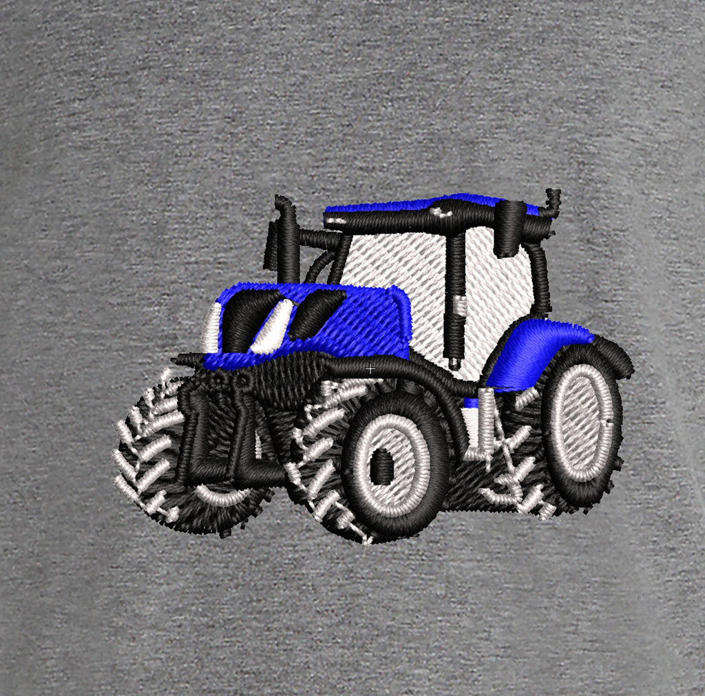 Polo - New Holland T7 - détail broderie gris