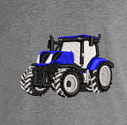Polo - New Holland T7 - détail broderie gris
