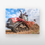Plaque métallique Case IH Quadtrac — plaque sur fond neutre