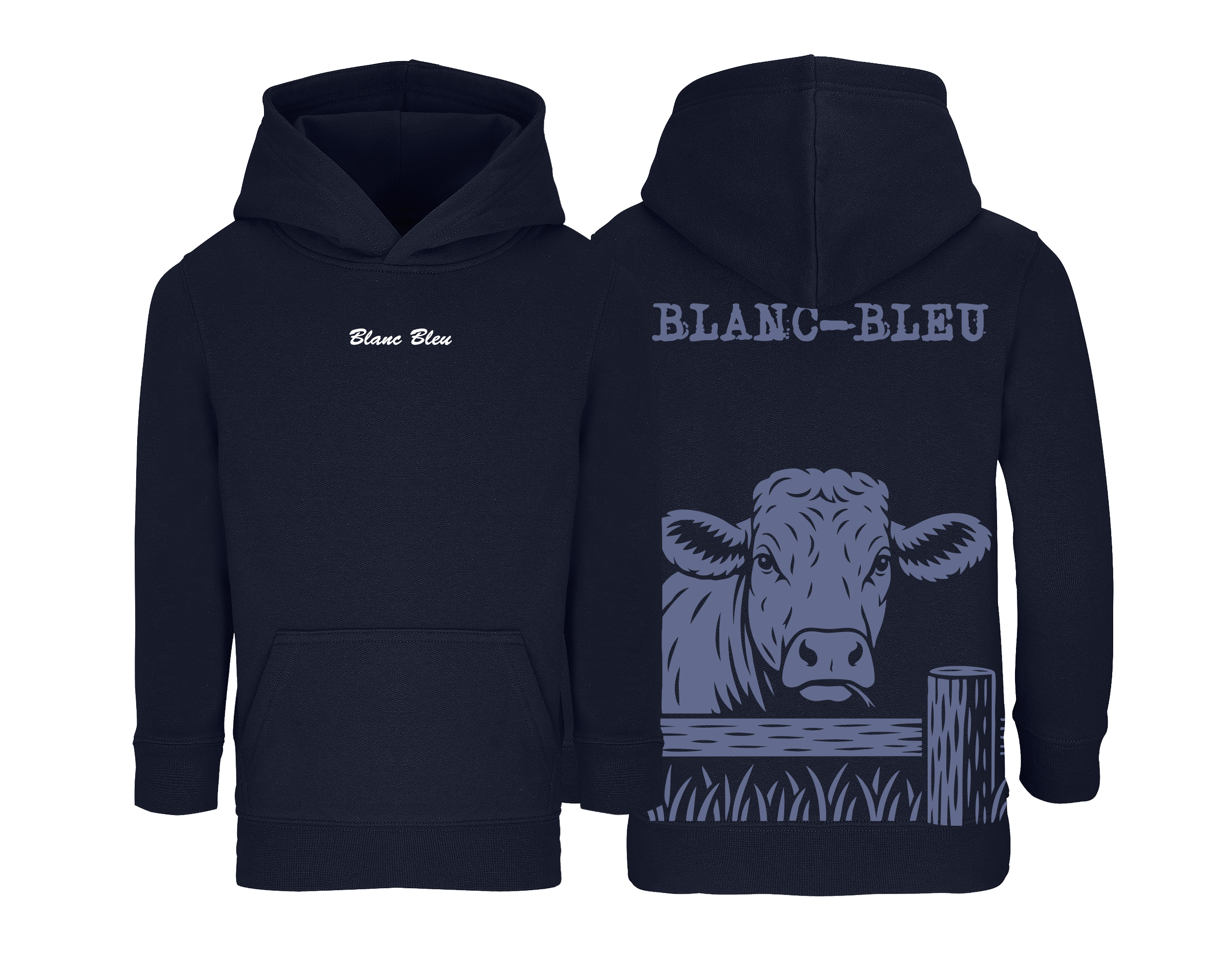 Sweat enfant Blanc Bleu - COQ AGRI