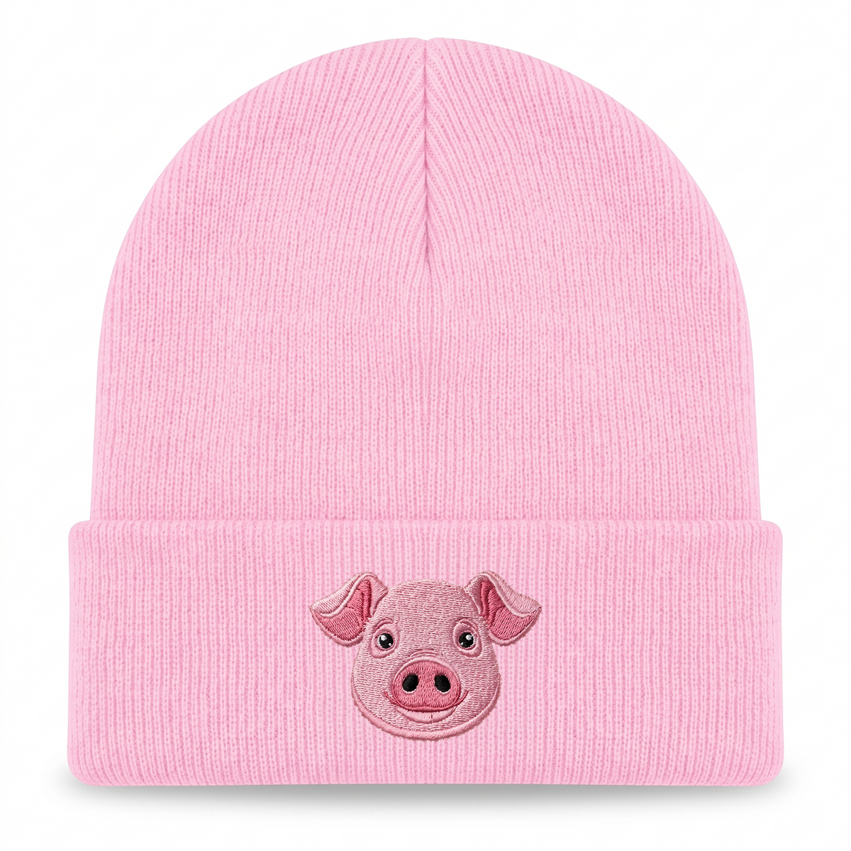 Bonnet brodé - Cochon
