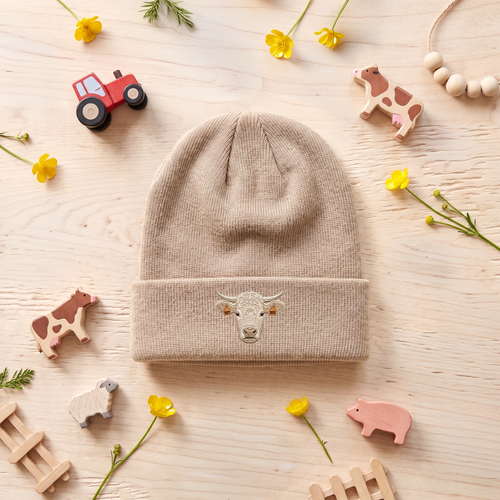Bonnet enfant brodé - Charolaise