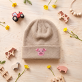 Bonnet enfant brodé - Cochon