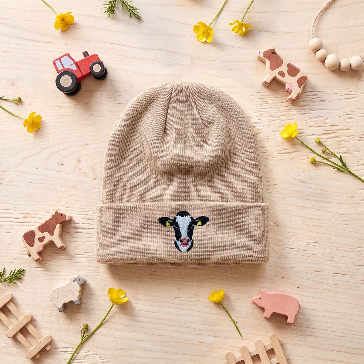 Bonnet enfant brodé - Prim Holstein