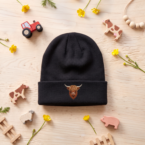 Bonnet enfant brodé - Highland