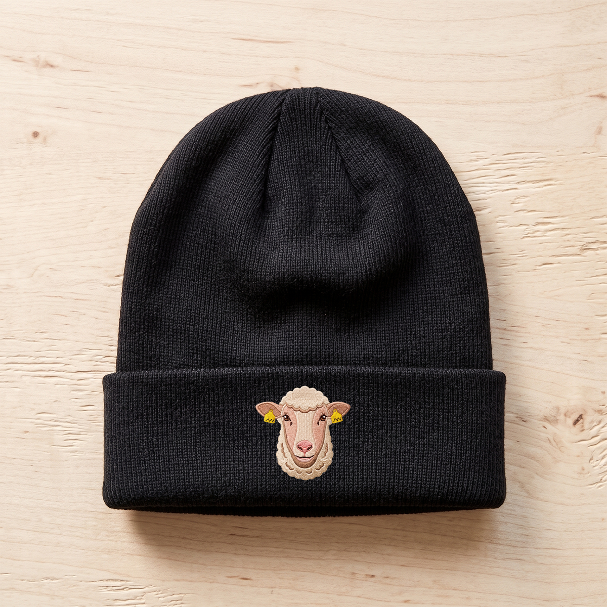 Bonnet brodé - Mouton