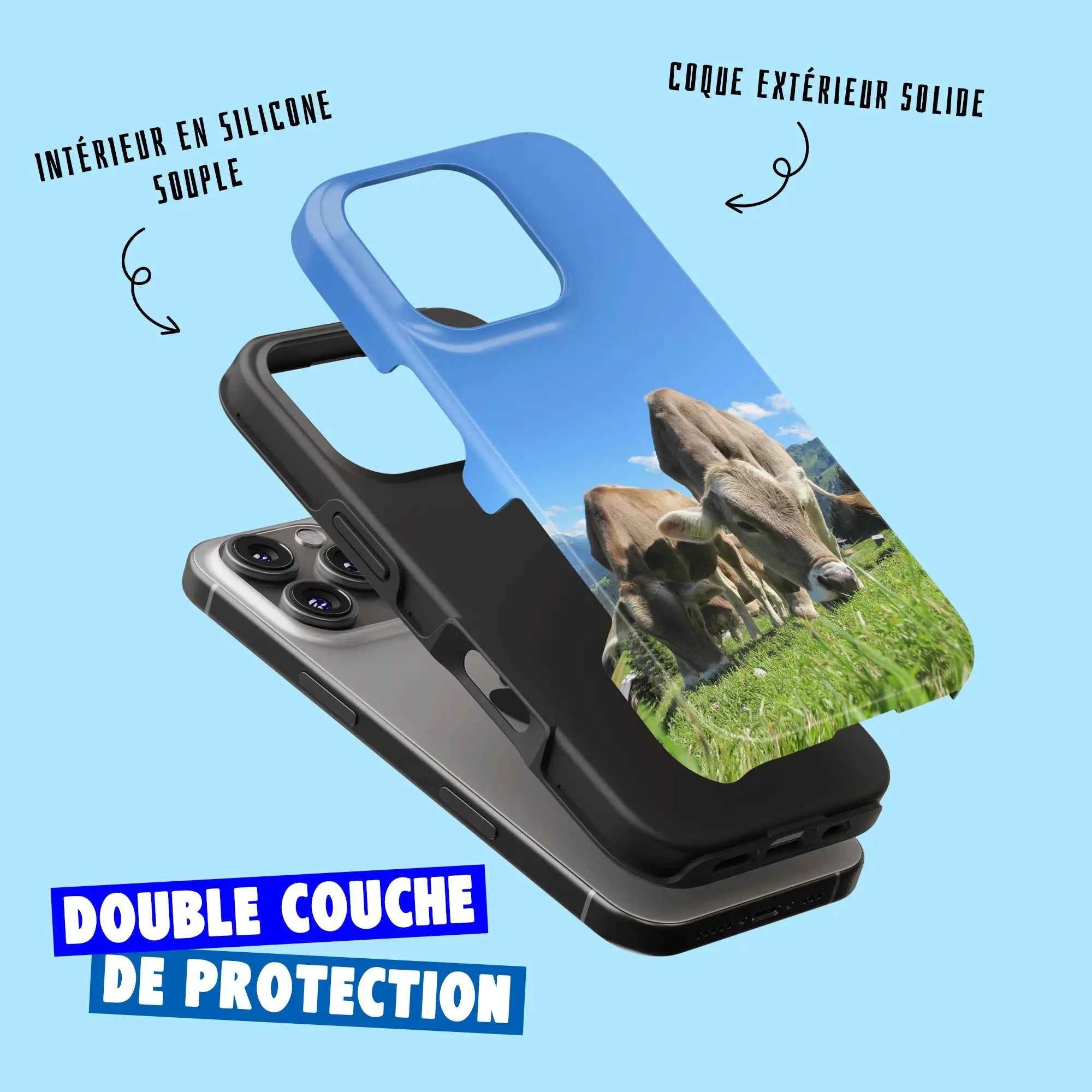 Coque Premium - Vache Brunes des Alpes