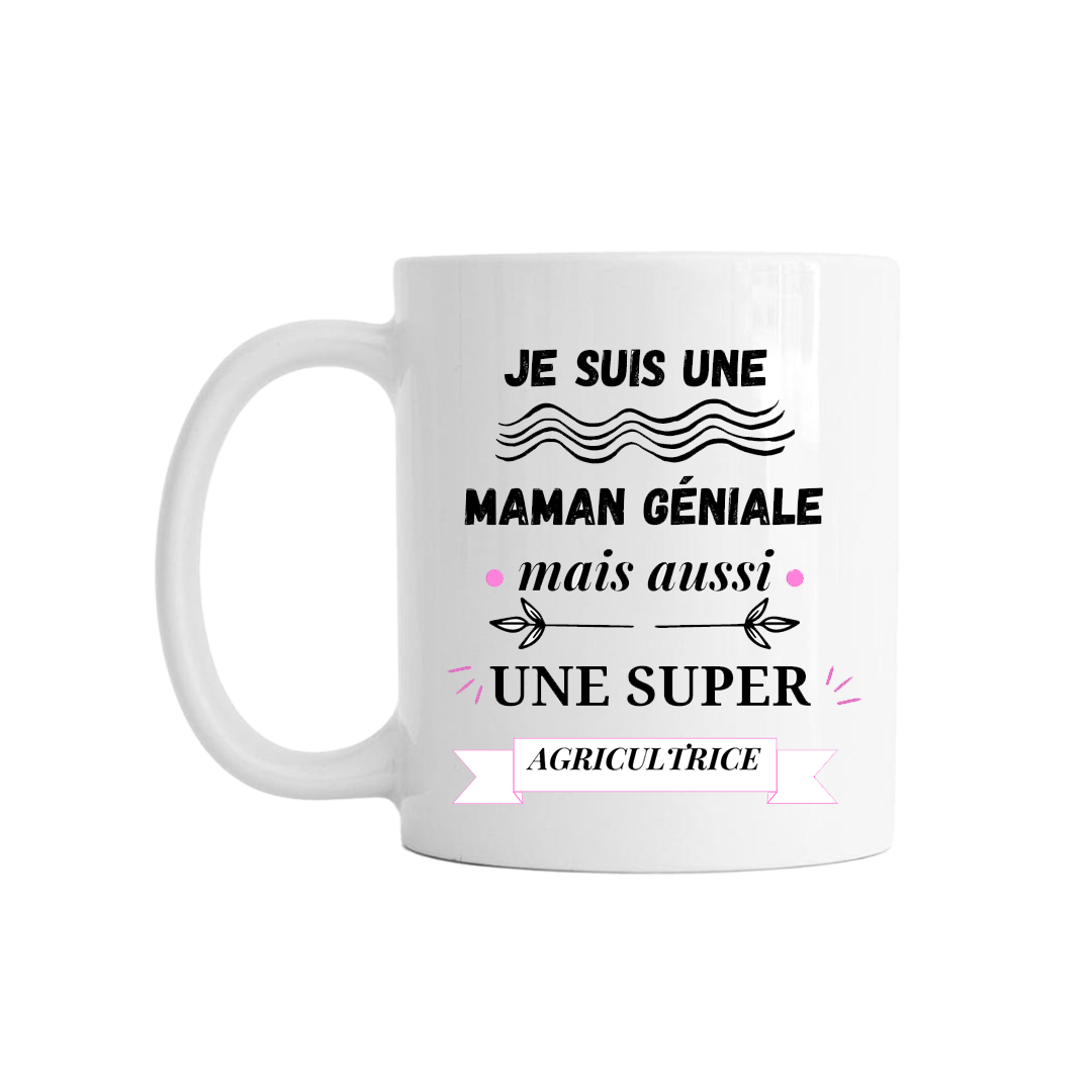 Mug "Maman géniale - Super Agricultrice" - COQ AGRI