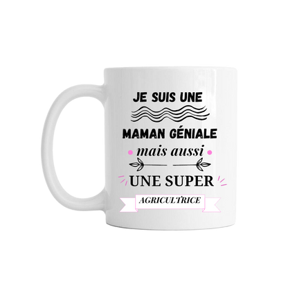 Mug "Maman géniale - Super Agricultrice"