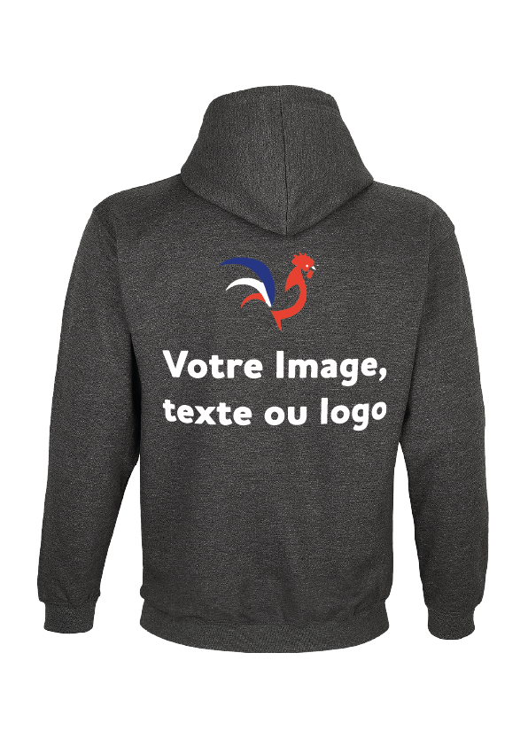 Sweat à capuche personnalisable pour agriculteur - Sweat agricole personnalisé CoqAgri