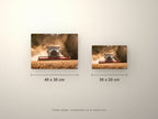Poster métallique GMT Agri Machinery — formats 40x30 et 30x20 cm comparés