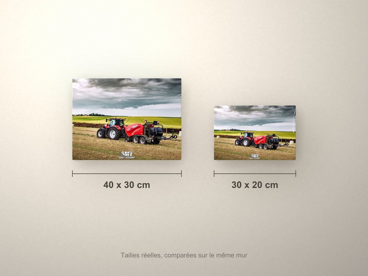 Poster métallique GMT Case — formats comparés en centimètres