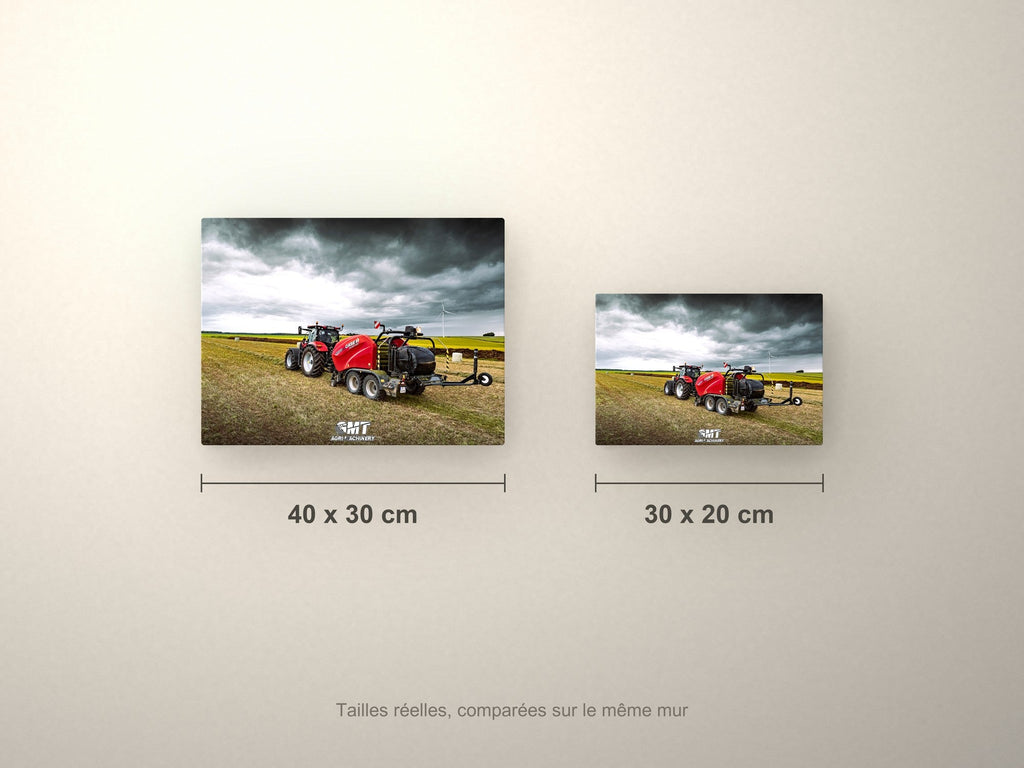 Poster métallique GMT Case — formats 40x30 et 30x20 cm comparés