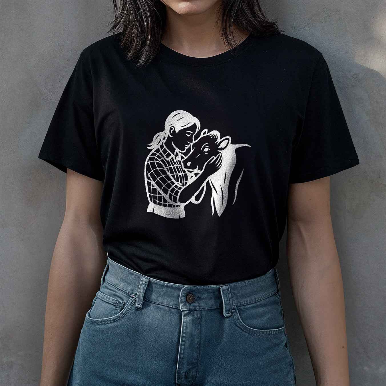 T-shirt " Tendresse à la ferme "