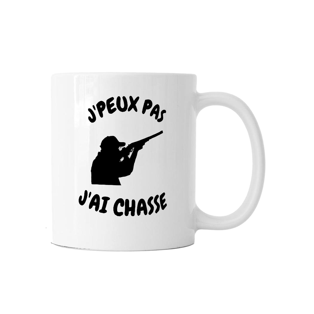 Mug "J'peux pas j'ai chasse"