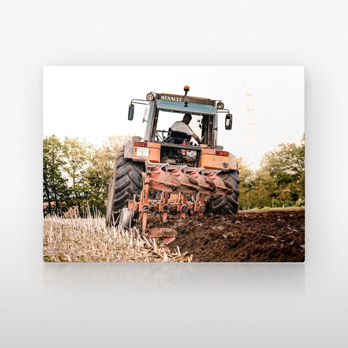 Poster métallique Renault 133.54 — plaque sur fond neutre