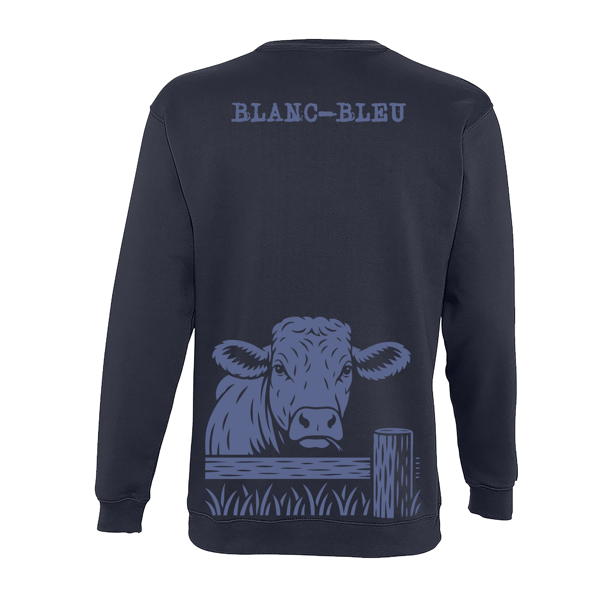 Sweat col rond - Blanc Bleu