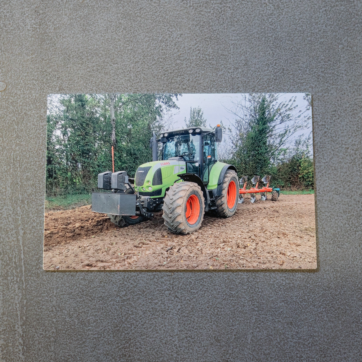 Poster métallique Tracteur Claas