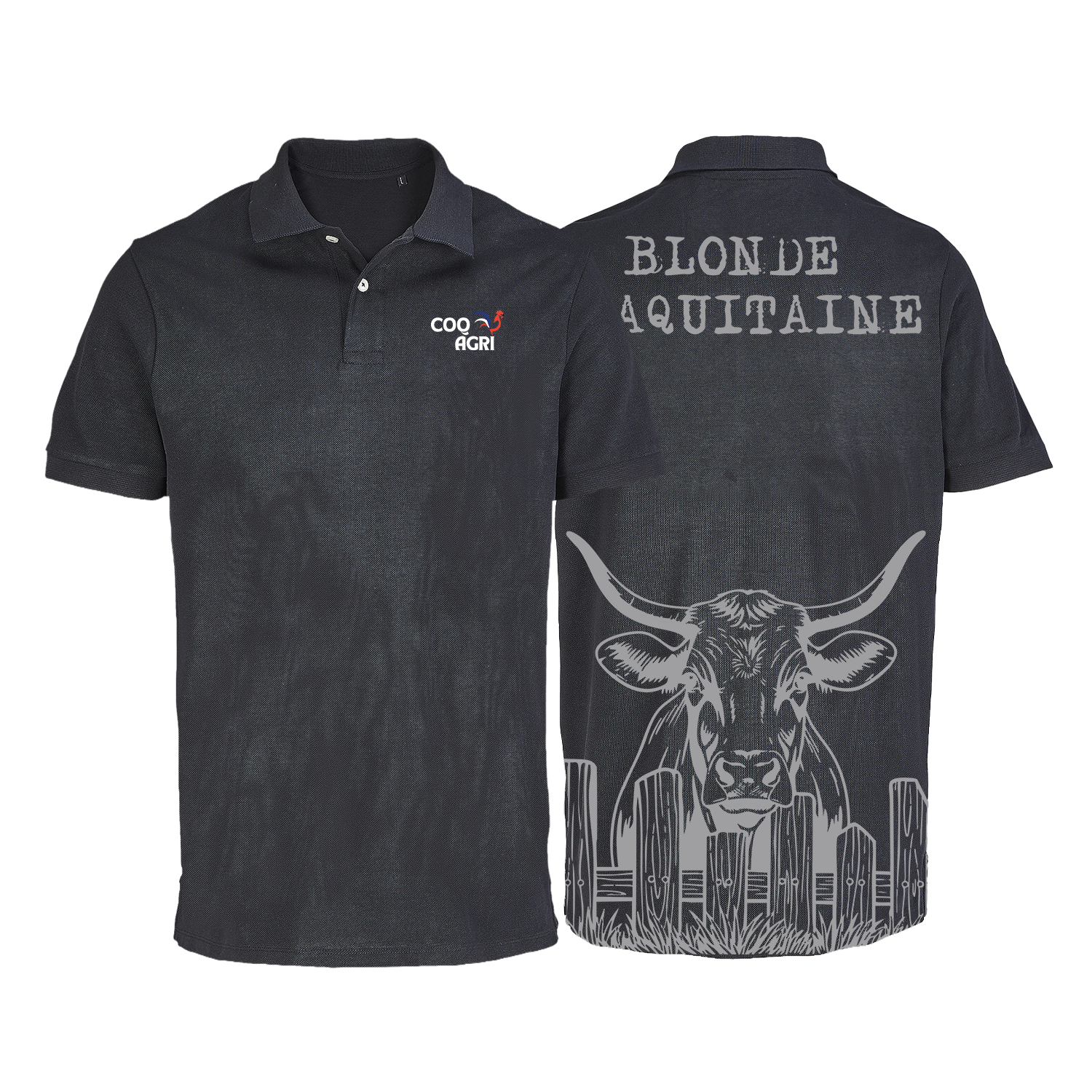 Polo vache Blonde d'aquitaine - COQ AGRI
