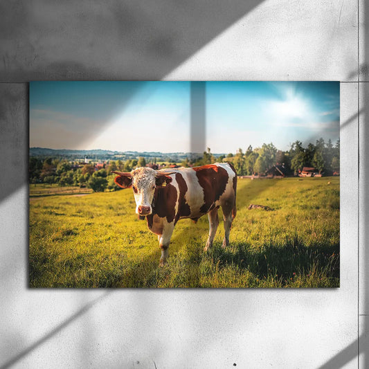 Poster métallique - Vache Simmental