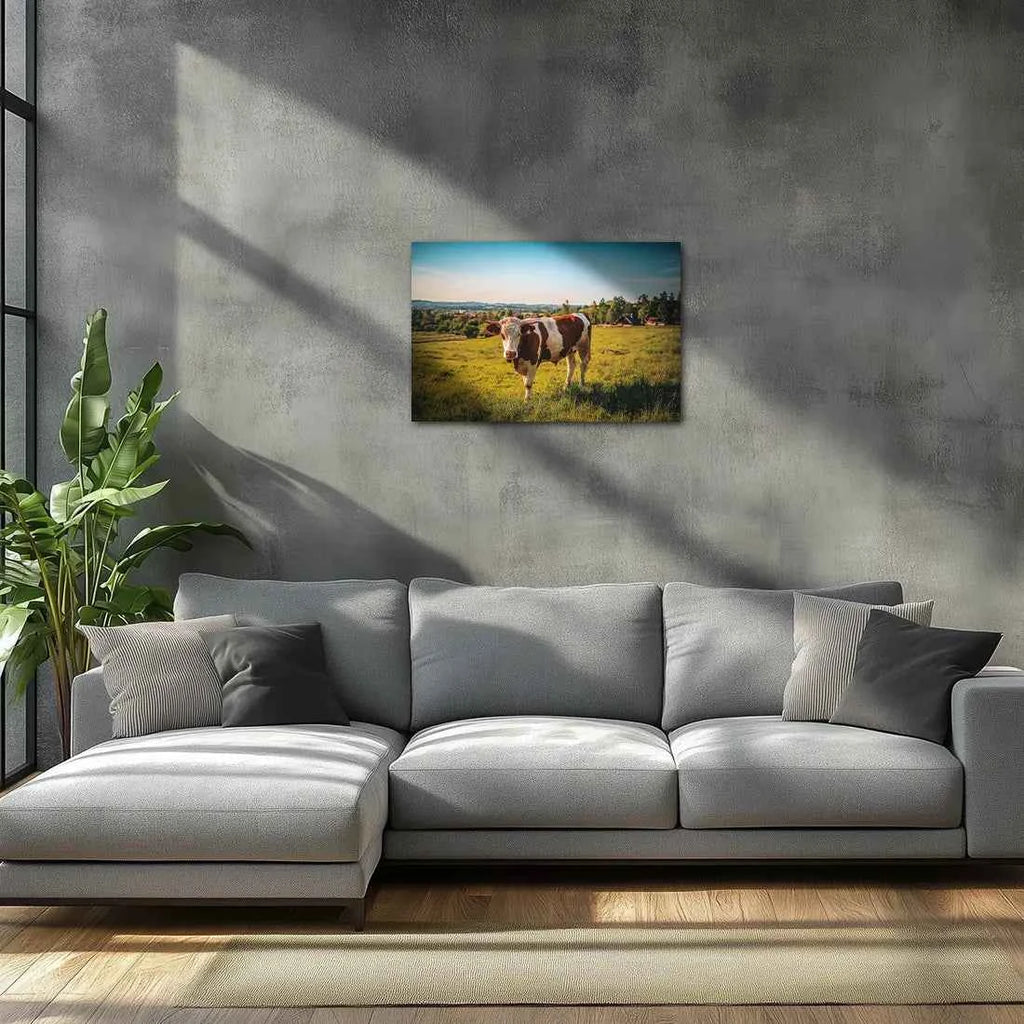 Poster métallique - Vache Simmental