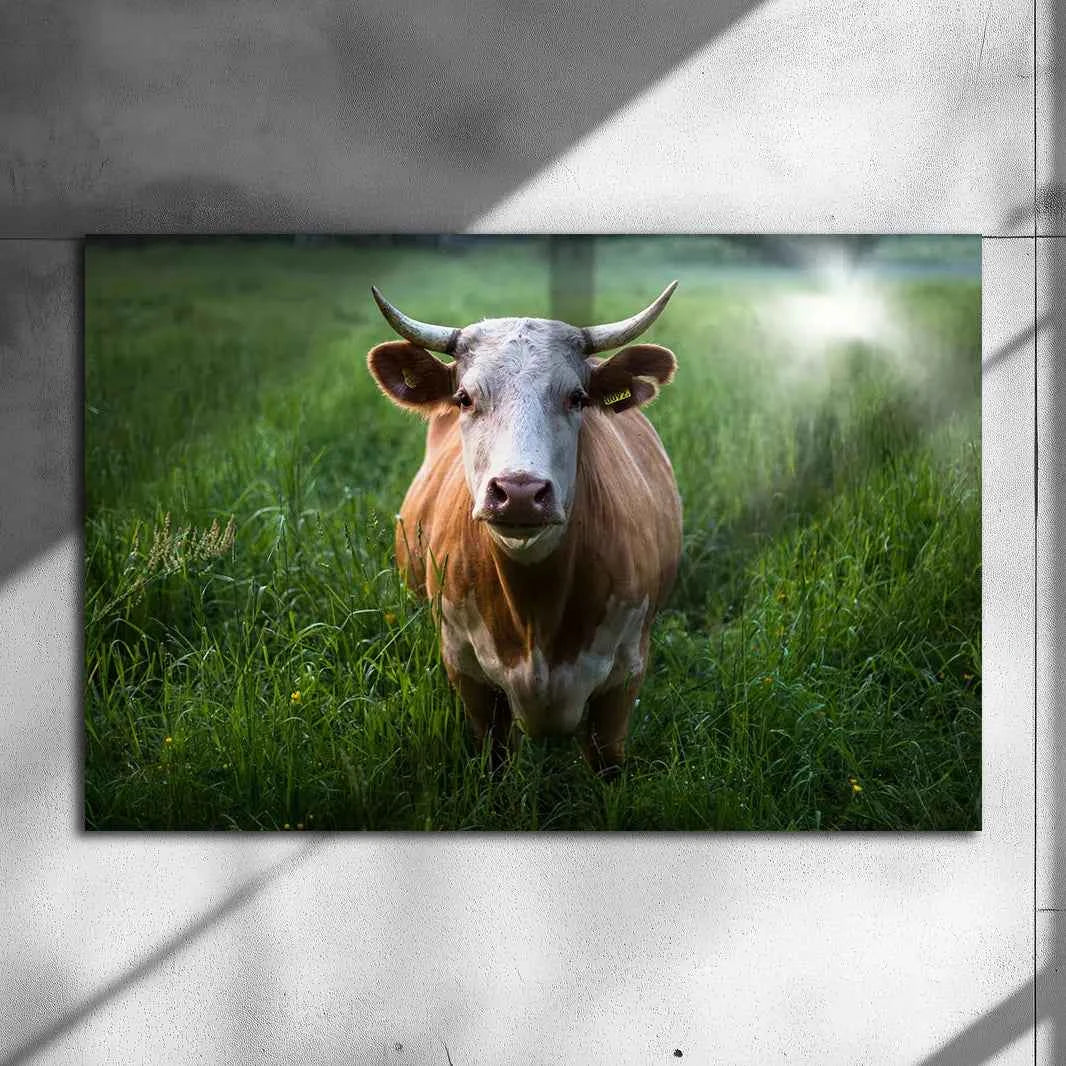 Poster métallique - Vache Simmental