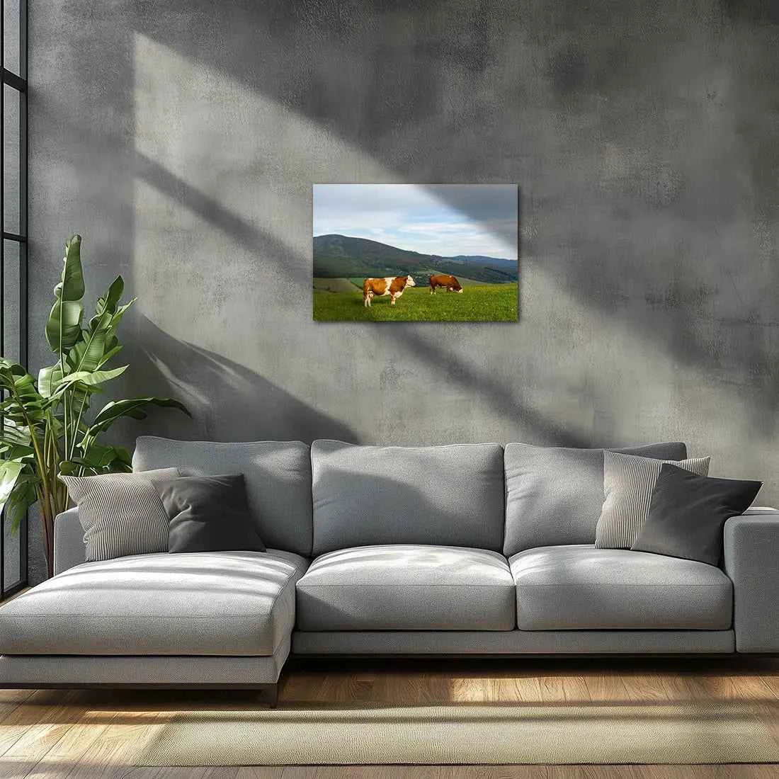 Poster métallique - Vaches Simmental