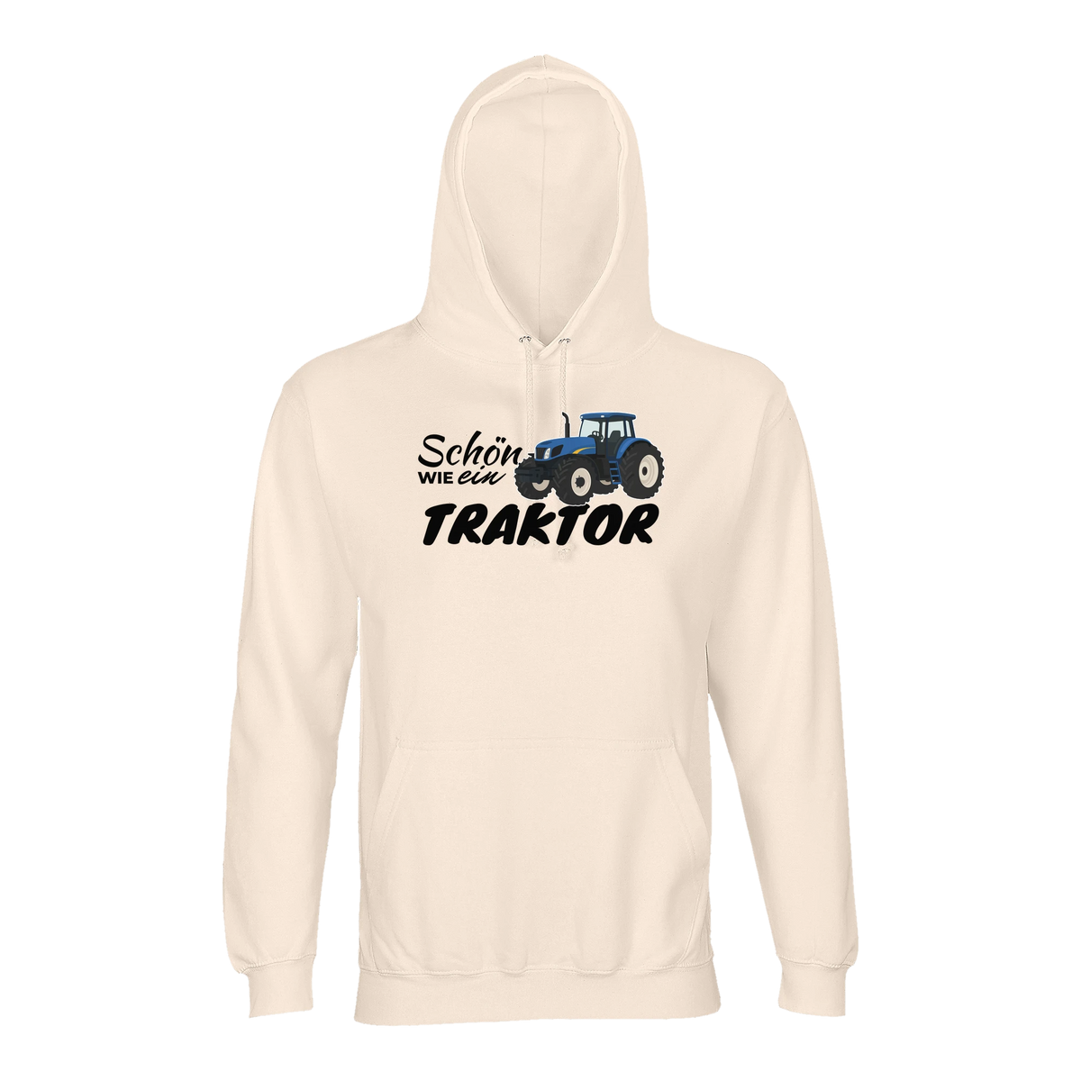 Traktor Hoodie Damen Schön wie ein Traktor New Holland Creme