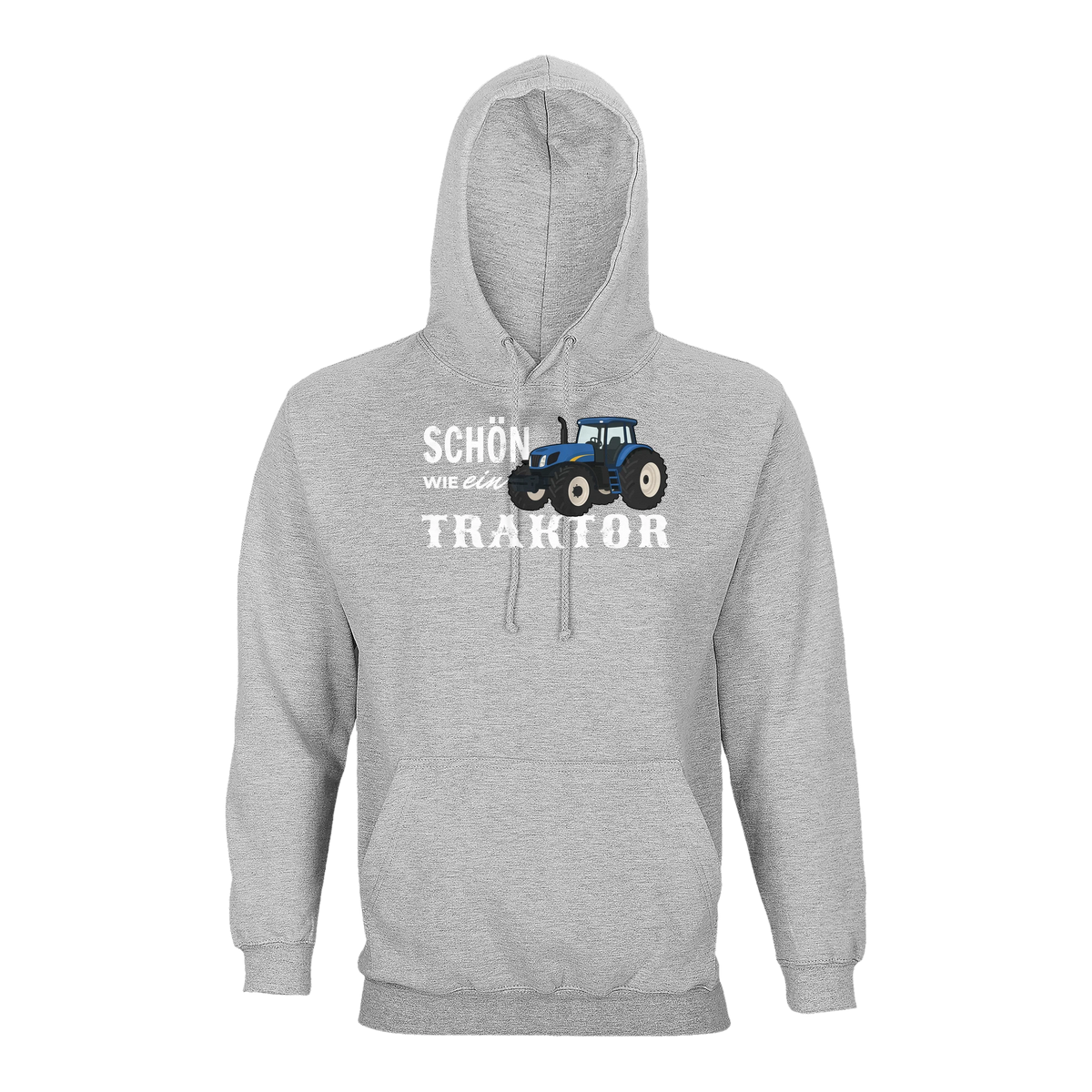 Traktor Hoodie Herren Schön wie ein Traktor New Holland Grau meliert