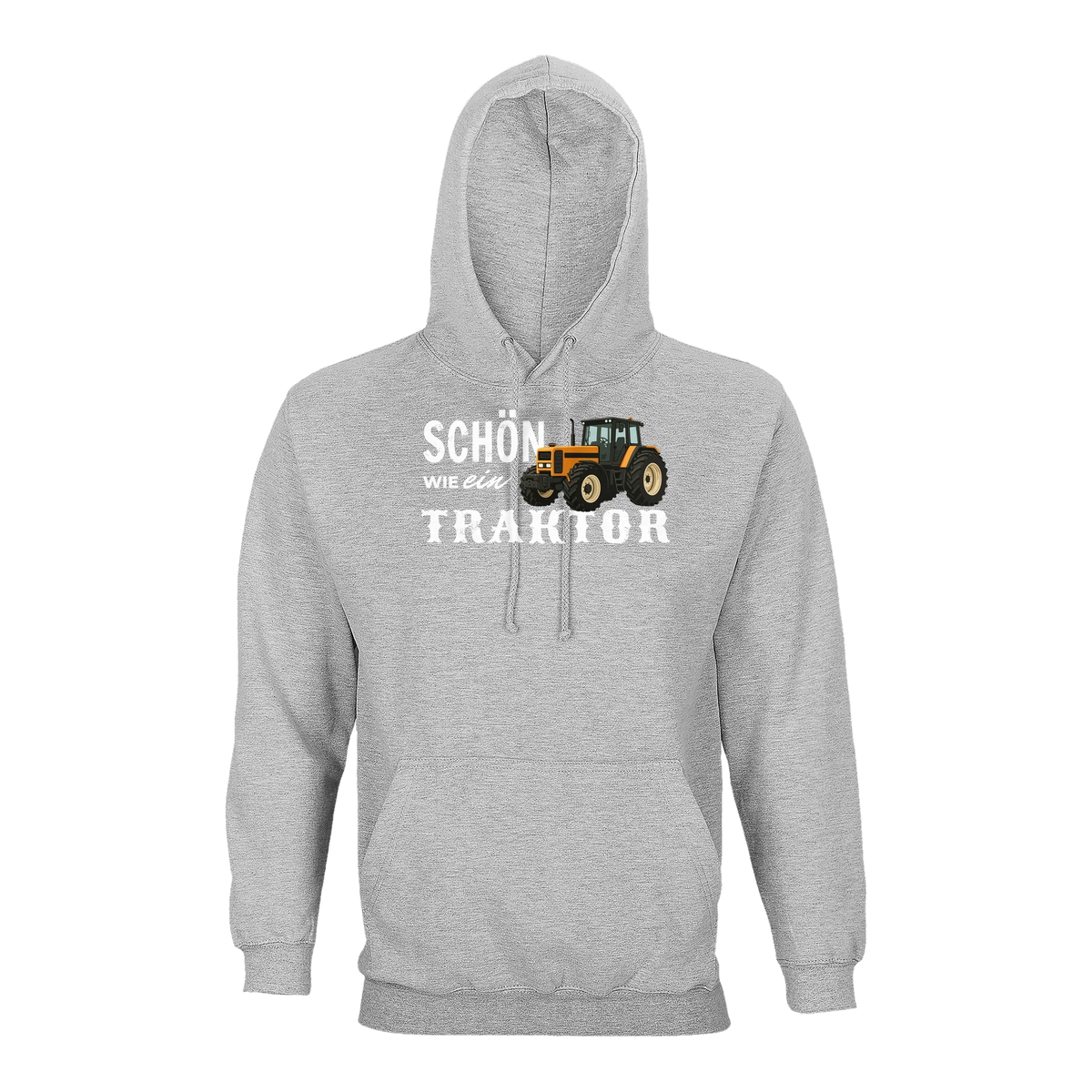 Traktor Hoodie Herren Schön wie ein Traktor Renault Grau meliert