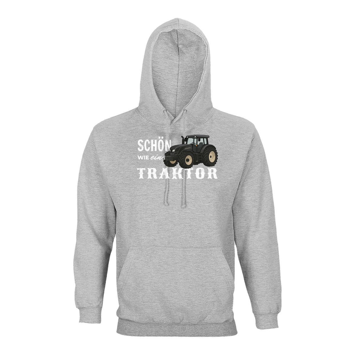 Traktor Hoodie Herren Schön wie ein Traktor Valtra Grau meliert