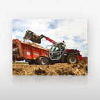 Poster métallique télescopique — plaque sur fond neutre