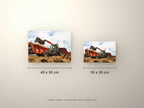 Poster métallique télescopique — formats 40x30 et 30x20 cm comparés