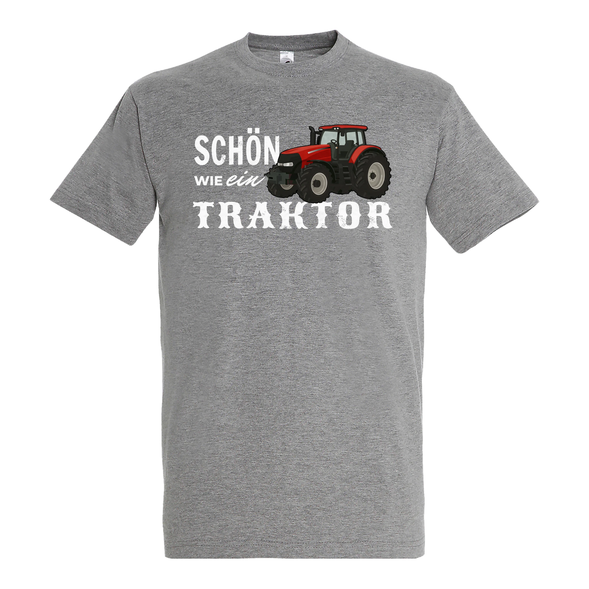 Traktor T-Shirt Herren Schön wie ein Traktor Case IH Grau meliert