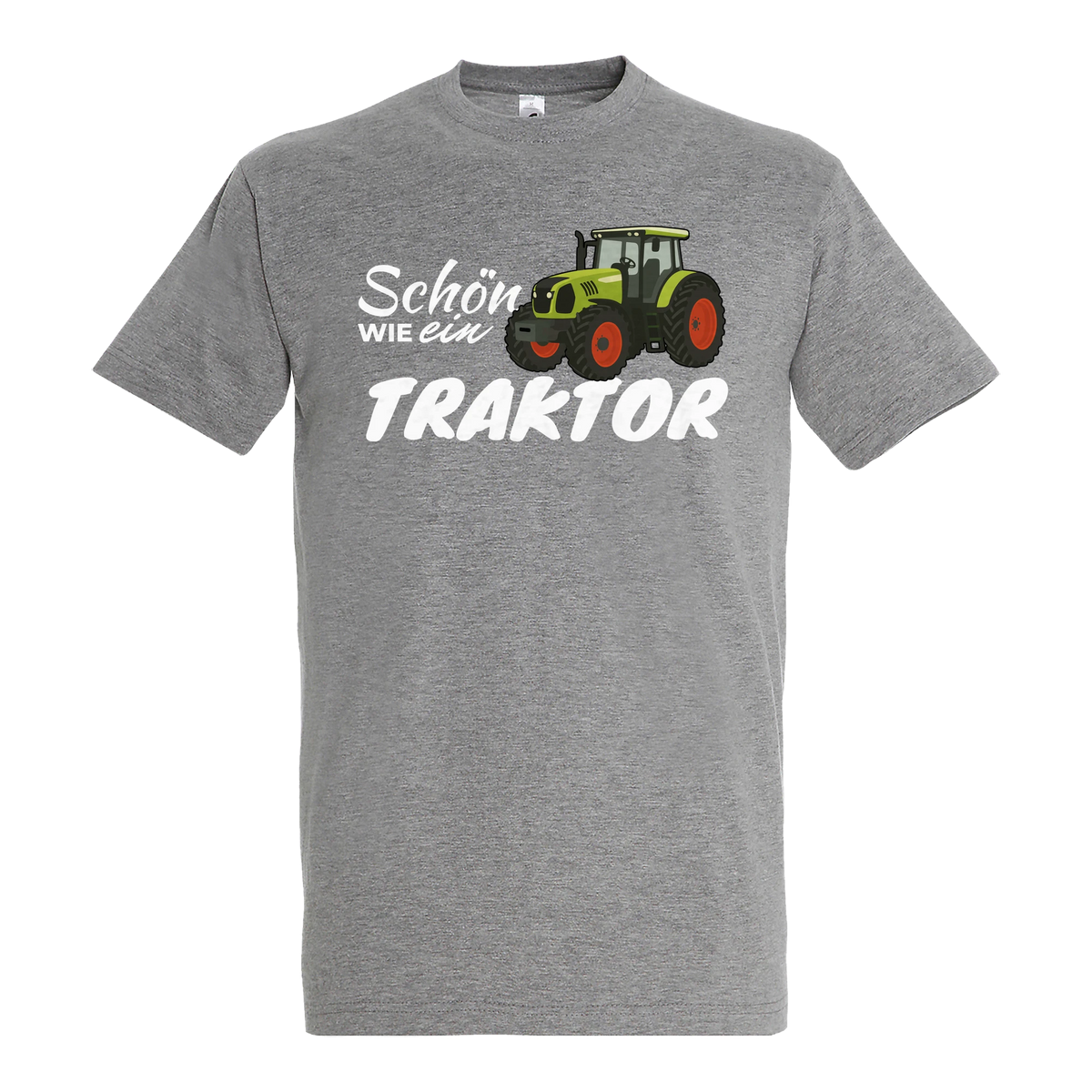 Traktor T-Shirt Damen Schön wie ein Traktor Claas Grau meliert