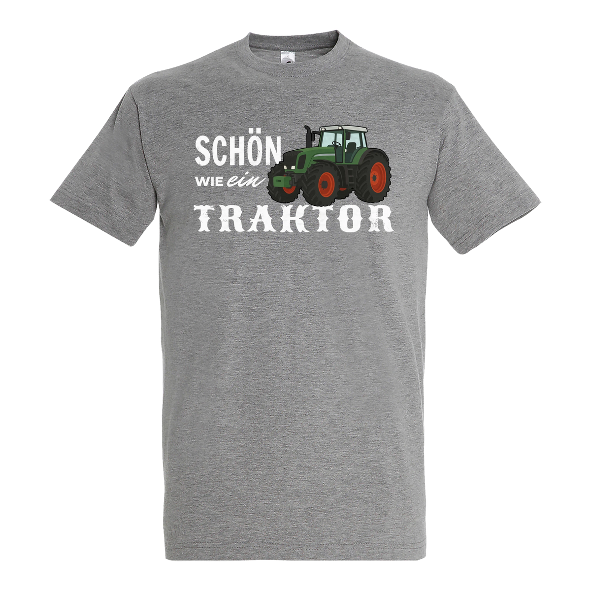 Traktor T-Shirt Herren Schön wie ein Traktor Fendt Grau meliert