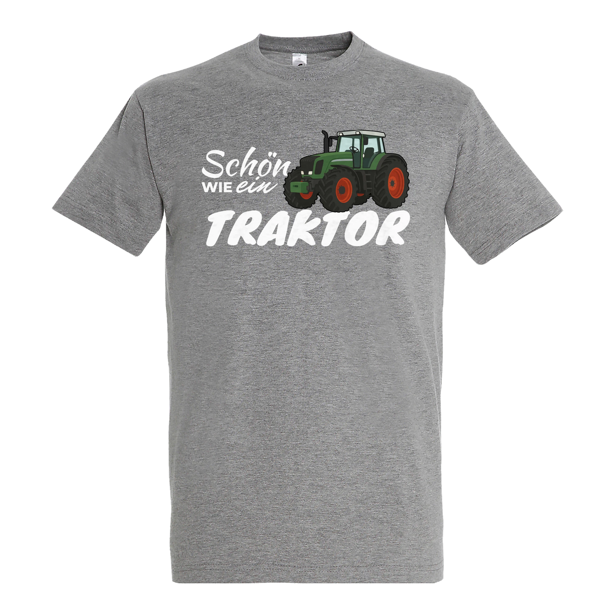 Traktor T-Shirt Damen Schön wie ein Traktor Fendt Grau meliert