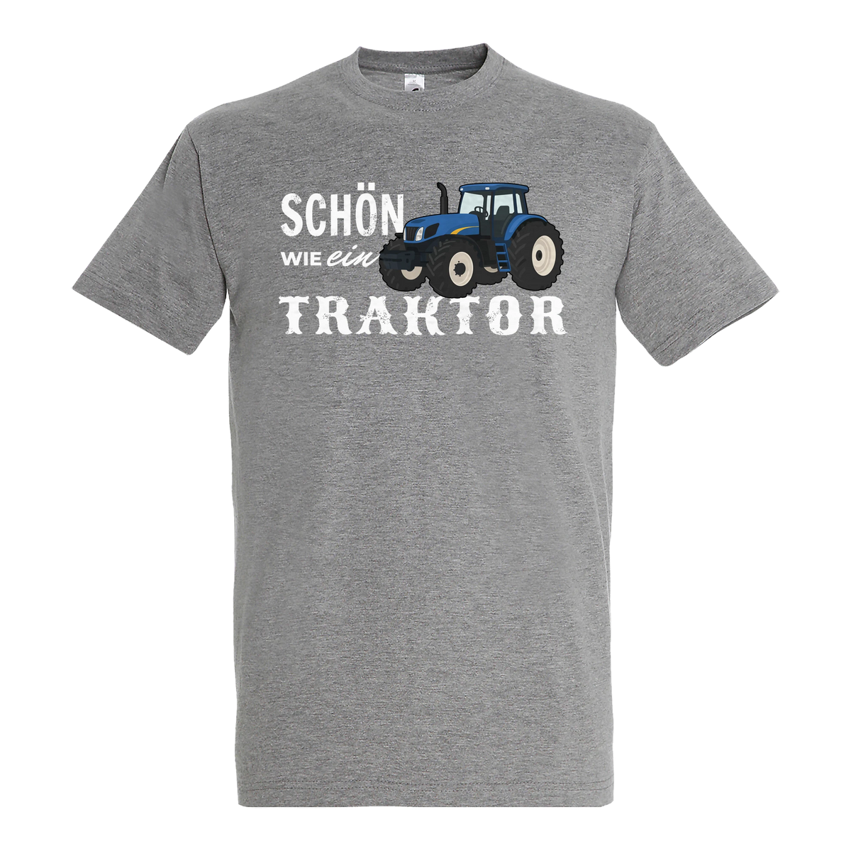 Traktor T-Shirt Herren Schön wie ein Traktor New Holland Grau meliert