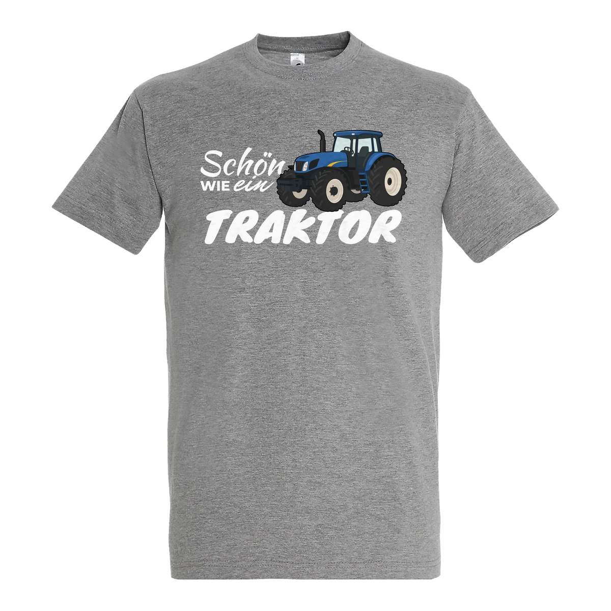 Traktor T-Shirt Damen Schön wie ein Traktor New Holland Grau meliert