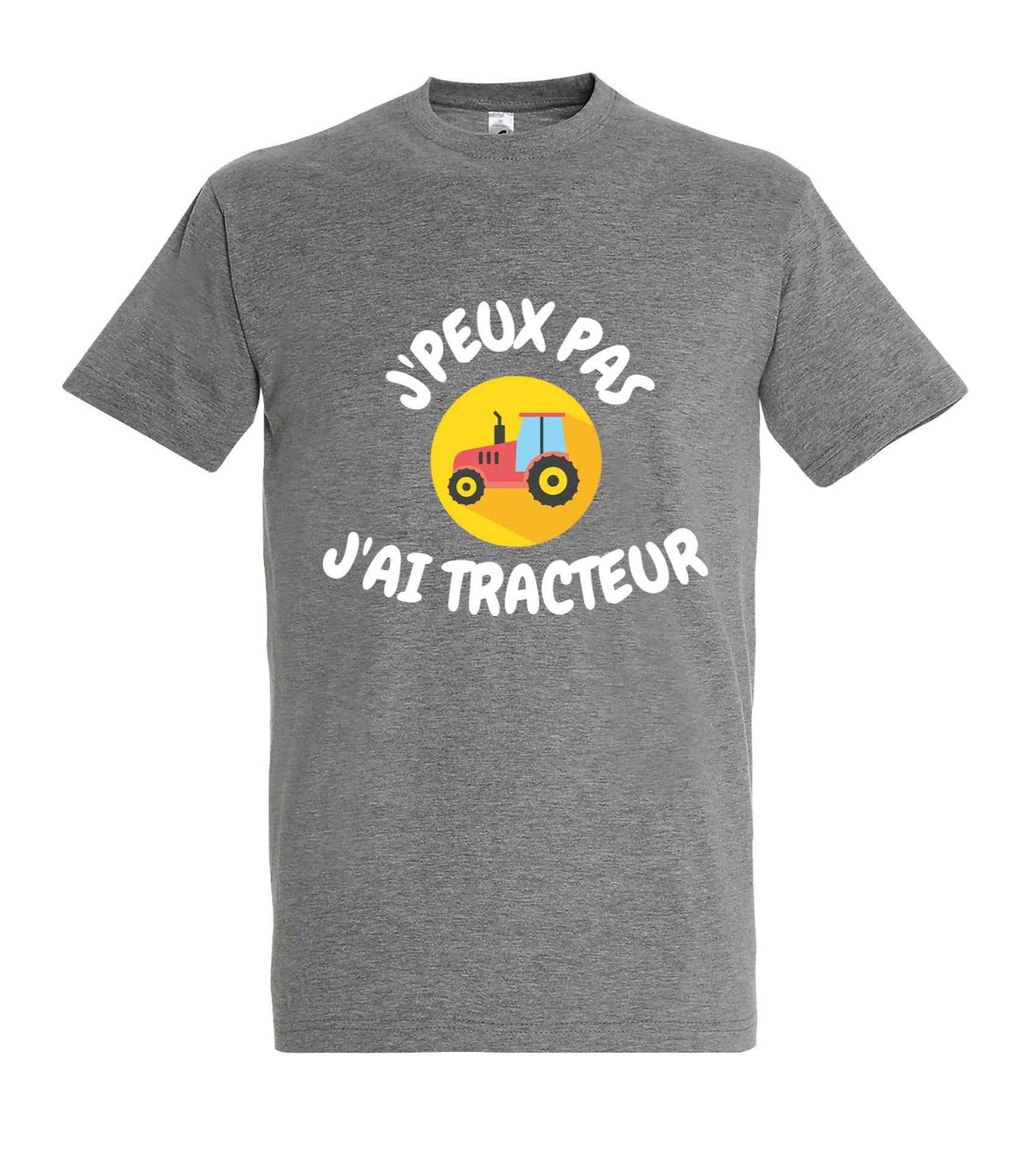 T-shirt Homme 'I'd Rather Be Farmer' Avec Tracteur - Marque Gildan Heavy, Coton, Coupe Loose, Neuf Sur Commande